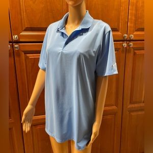 Nike dri fit golf polo shirt size M light blue.
